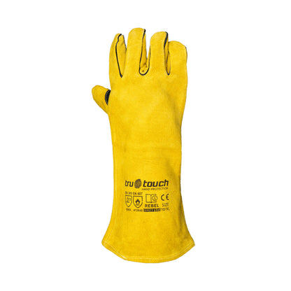 Yellow Lined Welders Superior Elbow Length Gloves (12 Gloves)